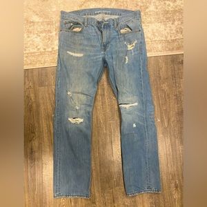 Old navy blue jeans